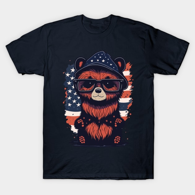 Patriotic Bear T-Shirt by By_Russso